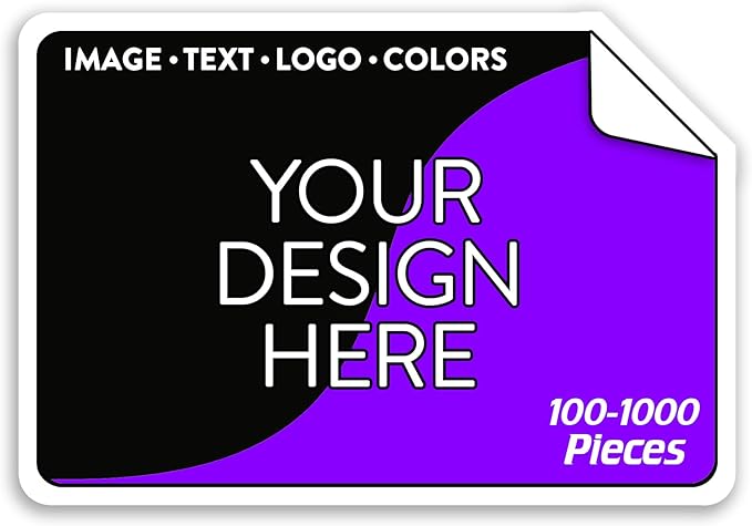 5-1000 Custom Vinyl Stickers - Upload Your own Image, Text, Design, Logo - Personalized Logo Labels for Handmade, Packaging, Bottle, Jars, Candle, Brand Stickers (White, 4x2)