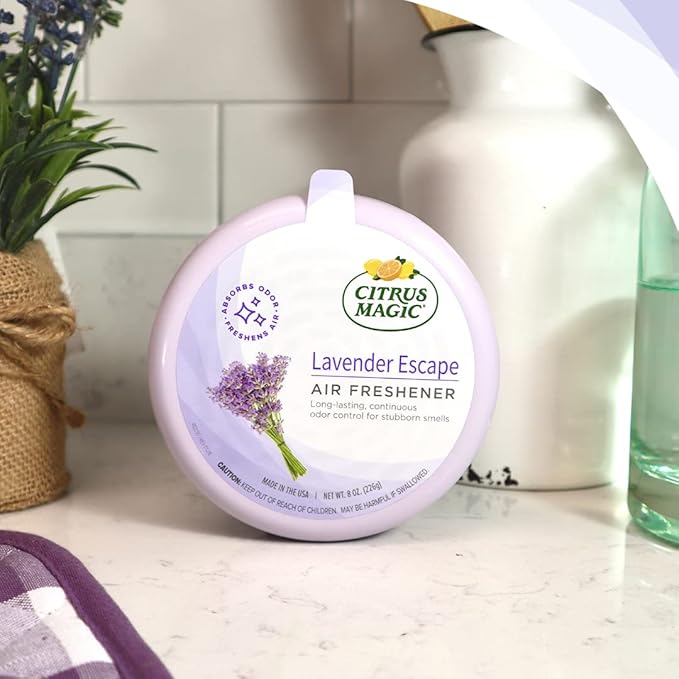 Citrus Magic Odor Absorbing Solid Air Freshener, Lavender Escape, 8 Ounce (Pack of 3)