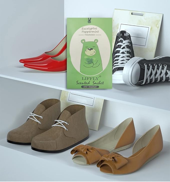 14 PCS Eucalyptus Peppermint Scented Sachets for Drawers and Closets Long-Lasting Gift Box