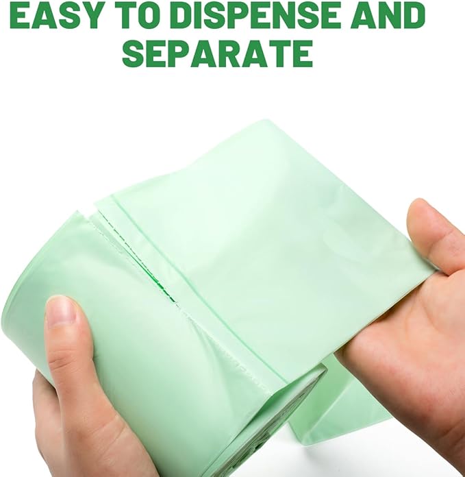 4-6 Gallon Flap Tie Compostable Trash Bags, 76 Count, Kitchen Compost Bags, Sturdy Biodegradable Garbage for Food Scrap Waste, ASTM D6400, US BPI Certified