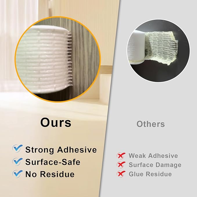 High Density Foam Weather Stripping Door Seal Strip, Insulation Tape Roll for Insulating Door Frame, Window, Air Conditioner, Strong Self Adhesive Sealing Weatherstrip (3 in x 1/4 in x 10 Ft)