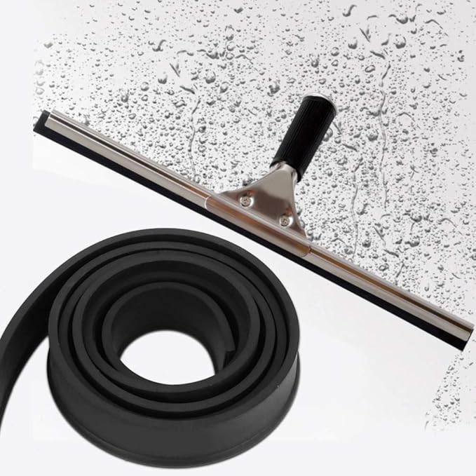 Universal Squeegee Replacement Blade, Wide Flexible Rubber Blade for Window Cleaning