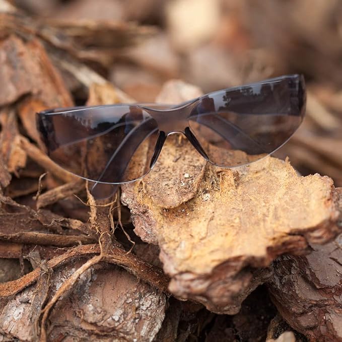 BISON LIFE Safety Glasses - Scratch Resistant Wrap Around Eyewear, Polycarbonate ANSI Z87.1 Impact Resistant Lens
