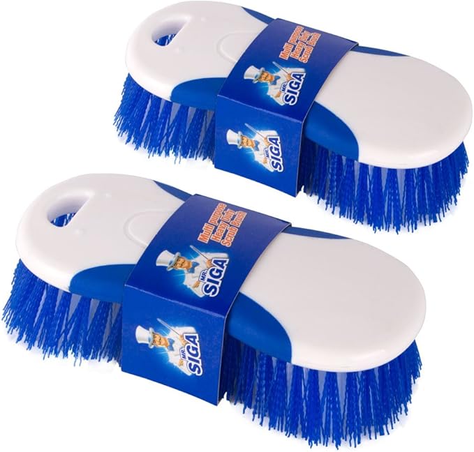 MR.SIGA Multi Purpose Heavy Duty Scrub Brush - Pack of 2