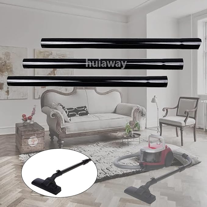3 Pcs 1.25inch 32mm Vacuum Extension Wand 1 1/4" Plastic Wand Pipe for Vacuum Cleaner Replacement Tubes Extend to 14.6 inch Long