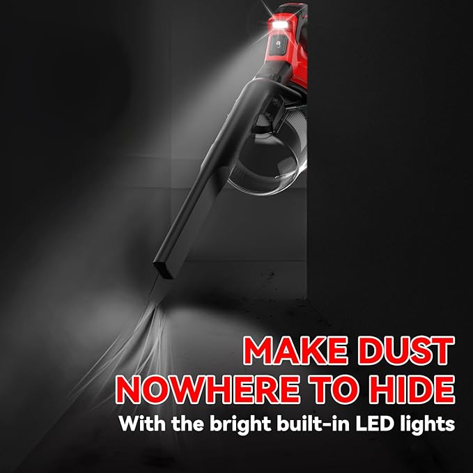 KXX Cordless Vacuum for Milwaukee M18 Battery, 5 in 1 Handheld Electric Vacuum Cleaner with 500W Powerful Motor, 46 CFM Portable Hand Vacuum with Filtration HEPA for Floor, Carpet, Car (Tool Only)