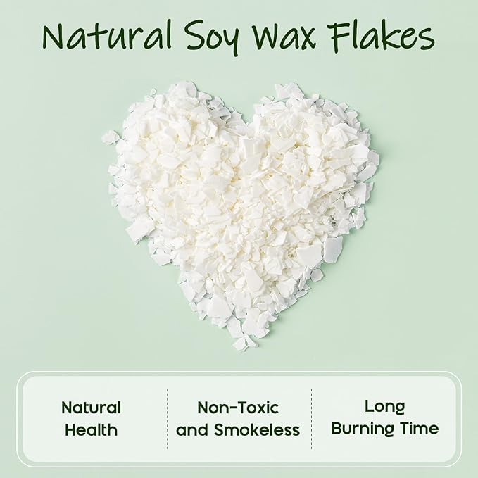 UNOTENA Soy Wax Flakes for Candle Making, Natural Candle Wax, Farm-Sourced, No Additives, Safe and Pure, 0.5LB