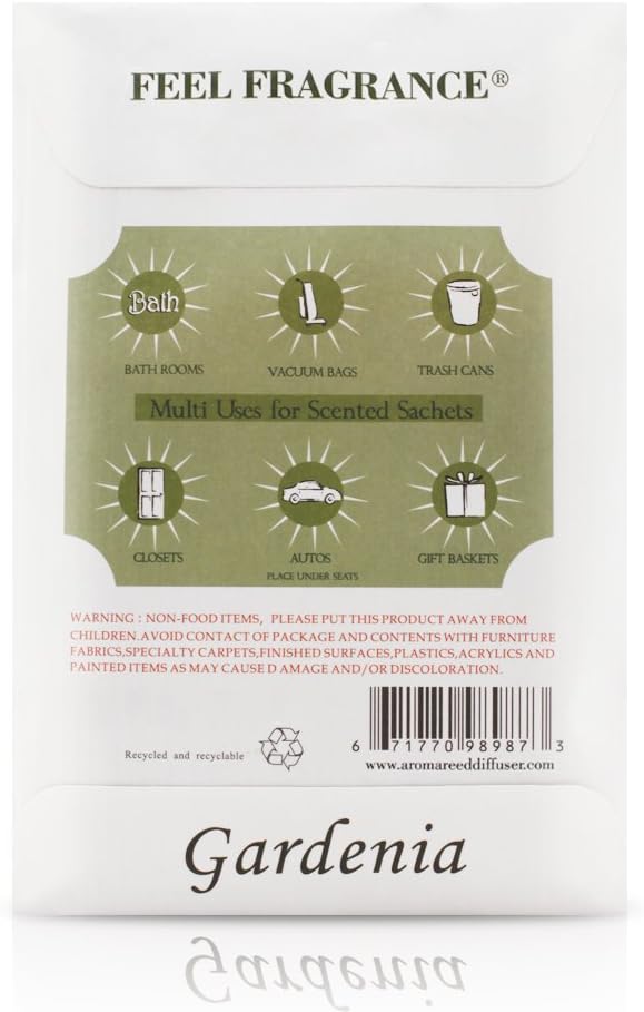 Scented Sachet for Drawers and Closets - Sachet Bags, Lot of 12 (Gardenia)