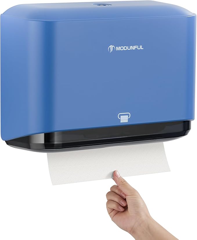 Paper Towel Dispenser Wall Mount - Adhesive Paper Wowel Holder for Bathroom Compact, Touchless Hand Towel Dispenser for Kitchen 200 Sheet