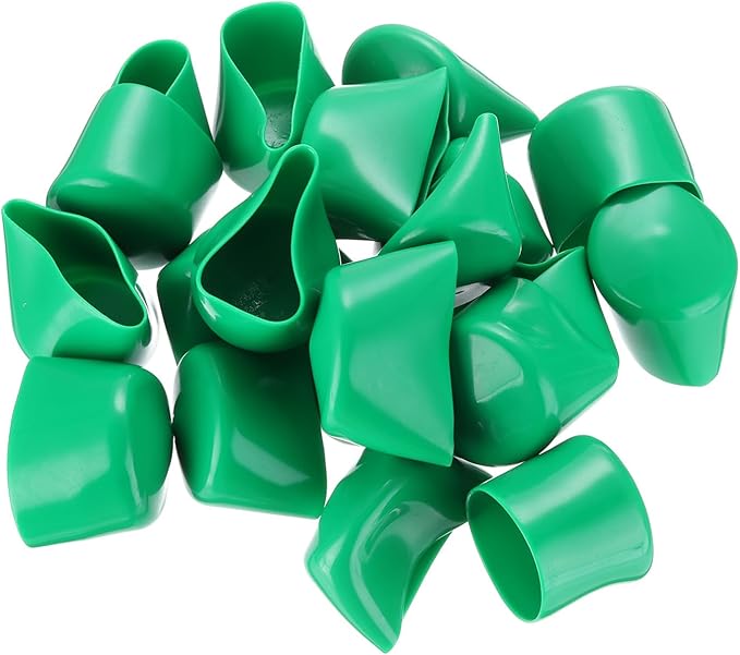 uxcell 20pcs Rubber End Caps 50mm(2 Inch) ID Vinyl PVC Round Tube Bolt Cap Cover Screw Thread Protectors Dark Green