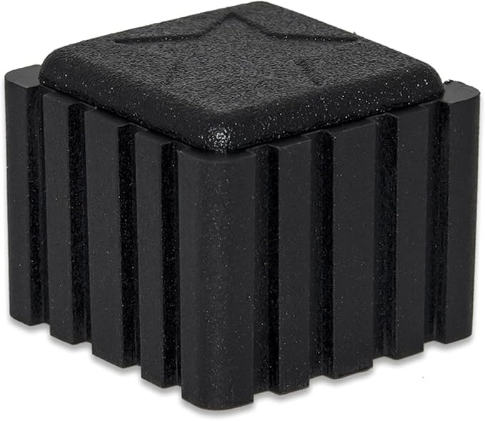 Flyshop Anti-Skid Non-Marking Synthetic Rubbr Patio Chair Table Leg Caps Square Furniture Covers, 20pcs, Black, 20 mm x 20 mm, 13/16" x 13/16"