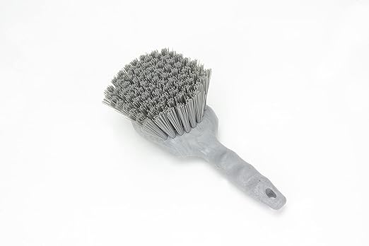 SPARTA 40541EC23 Plastic Scrub Brush, Utility Brush, Kitchen Brush With Hanging Hole For Cleaning, 8 Inches, Gray