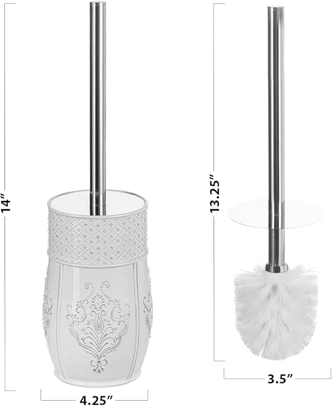 Creative Scents White Toilet Brush and Holder