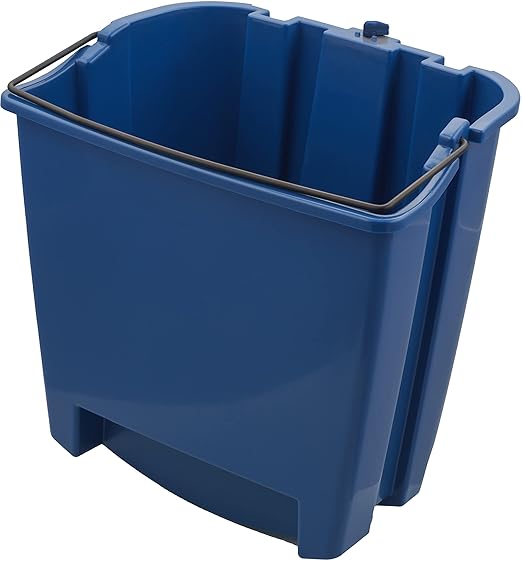 Carlisle FoodService Products Mop Bucket with Side-Press Wringer & Soiled Water Insert for Floor Cleaning, Restaurants, Office, And Janitorial Use, Polypropylene, 35 Quarts, Red