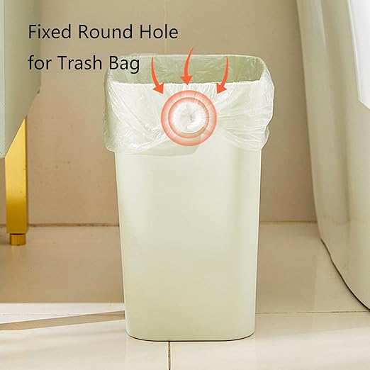 Rectanglar Small Trash Can 3 Pack, 3 Gallon/12 L Office Garbage Can Wastebasket, for Bedroom, Bathroom, Dorm, Kitchen, Under Sink, Under Desk, Plastic Trash Bin Garbage Bin– Green Grey Cream