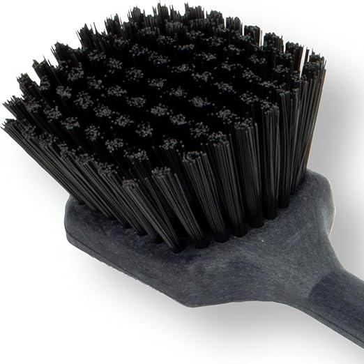 SPARTA 40501EC03 Plastic Large Scrub Brush, Kitchen Brush, Utility Brush With Long Handle For Cleaning, 20 Inches, Black