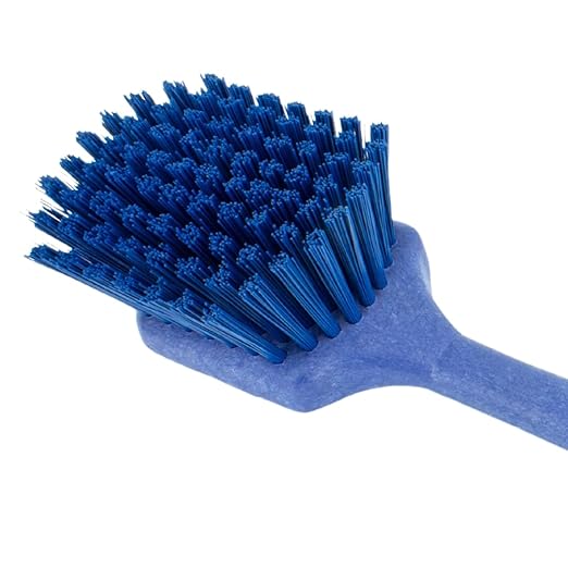 SPARTA 40501EC14 Plastic Large Scrub Brush, Kitchen Brush, Utility Brush With Long Handle For Cleaning, 20 Inches, Blue, (Pack of 6)