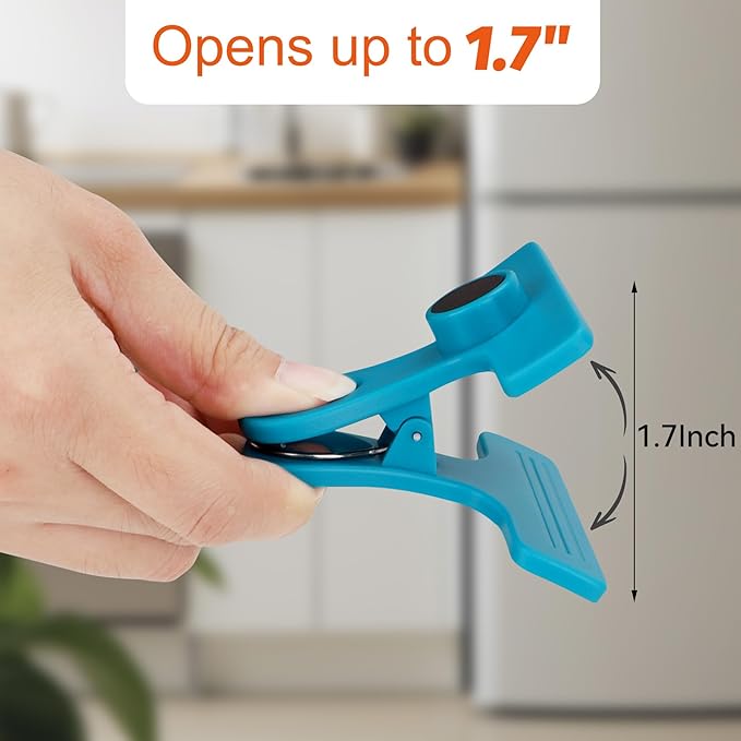 TACGEA Chip Clips, Magnetic Bag Clips with Air Tight Seal for Food Storage, 8-Piece
