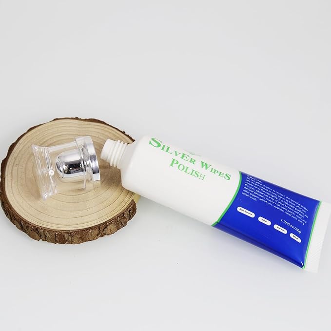 Silver Wipe Polish Cleaner Removes Surface Oxidation Tarnish from Sterling Silver, Silver and Gold Jewellery and the Keys of Instruments for Flutes, Clarinets, Oboes, Bassoons, Trumpets,Silverware