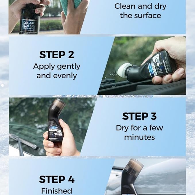 Micromolecular Anti-Fog Coating Wiper–Keeps Your Windshield Clear & Fog, Car Anti-Fog Agent with Applicator, Magic Gem Coating Glass, Anti Fog for Car Windshield,Windows,Mirrors,Glasses (3PCS)