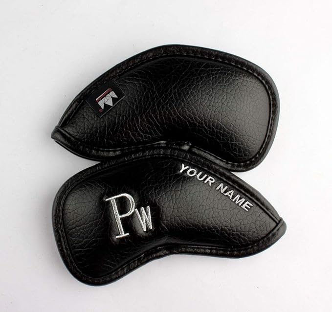 CRAFTSMAN GOLF 12pcs or 1pc Thick Synthetic Leather Golf Iron Head Covers Set Headcover Fit All Brands Callaway Ping Taylormade Cobra Etc. Also Custom Name