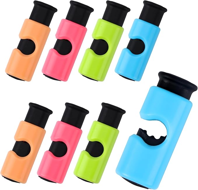 AmoreAngel Crafts 8 Pack Bread Bag Clips, Squeeze Lock Food Bag Clips, Plastic Sealing Clip for Bread, Snacks, Chips, 4 Colors, Easy Grip, Airtight Seal