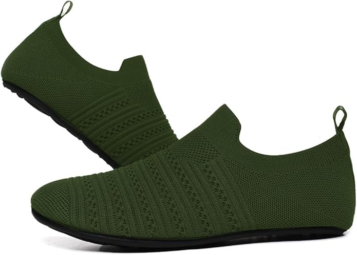 QZKDM Lightweight Slip on Grip Indoor House Slippers Barefoot Non Slip Home Exercise Yoga Shoes for Men Women