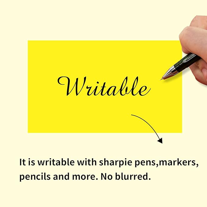 STARLIBOO 3"X5" Rectangle Color Coding Labels, Removable Square Label Inventory Stickers, Permanent Warehouse Moving Box Square Label (250Labels, Yellow)