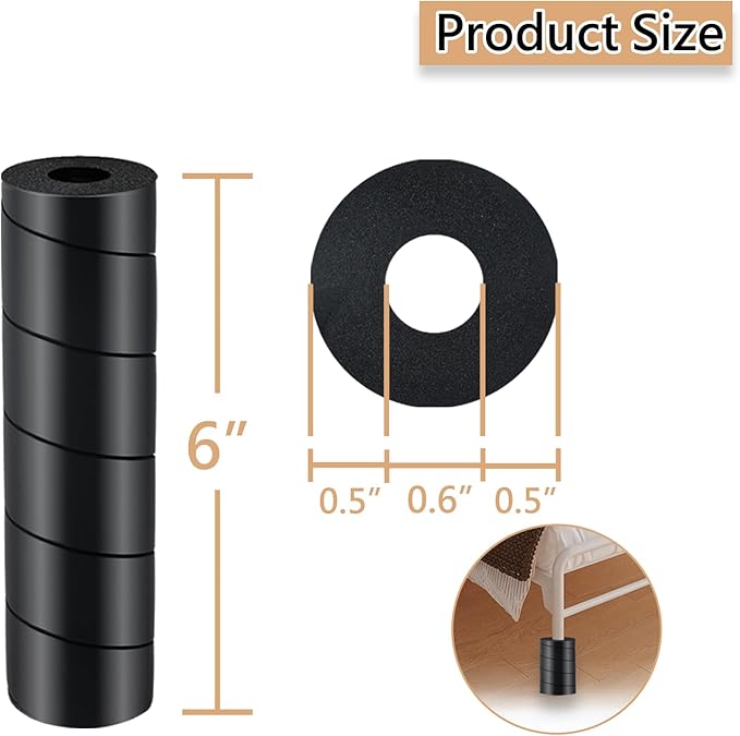 8 Pcs Bed Frame Toe Protectors, Non-Adhesive Bed Frame Leg Covers for Toe Savers, Toe Cushion for Any Furniture Leg - Prevents Toe Injuries from Hitting Hard Furniture Legs