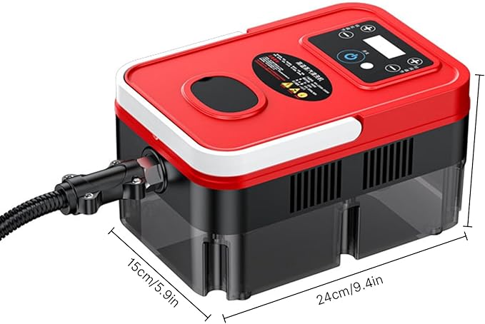Irishom Steam Cleaner Handheld with 4pcs Accessories, Touch Screen 6 Levels Adjustable 15s Fast Steam Deep Cleaning with Portable Handle 1200ml/40.5oz Water Tank