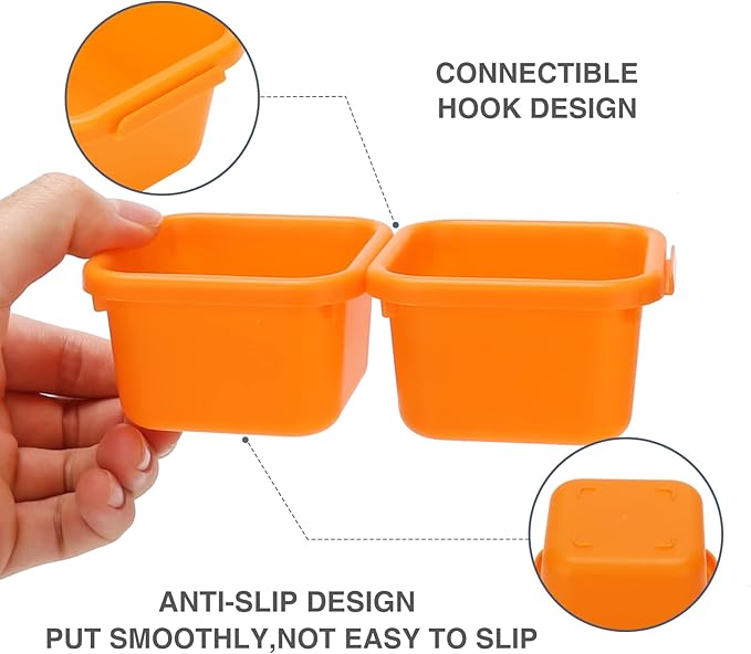 42 Pack Tool Box Organizer Tool Tray Dividers, Rolling Tool Chest Cart Cabinet Workbench Desk Drawer Organization and Storage for Hardware, Parts, Screws, Nuts, Small Tools Organization(Orange)