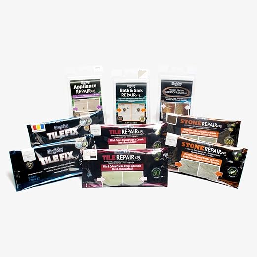 MagicEzy Tile Repairezy (Metallic White) -Fix Chipped Tiles Fast - Thick Ceramic Repair Filler Ideal for Holes, Gouges, Porcelain, Acrylic, Vinyl