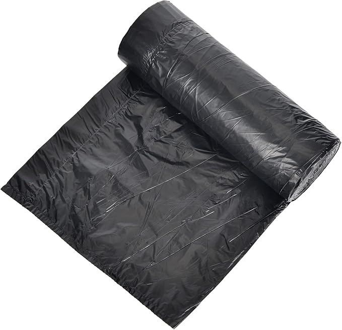 Ultra Strong 15 Gallon Drawstring Trash Bags (102 Count) Large Heavy Duty Thicken Plastic Tall Kitchen Garbage Bags Black for Kitchen Office Lawn Yard