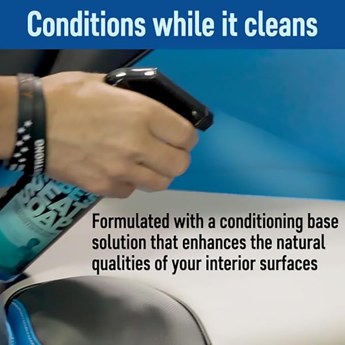 Babe’s Seat Soap – Marine Vinyl, Plastic & Leather Cleaner for Boat Seats – Cleans, Conditions & Protects Upholstery from Suntan Oil & Dirt - 1 Pint/Spray