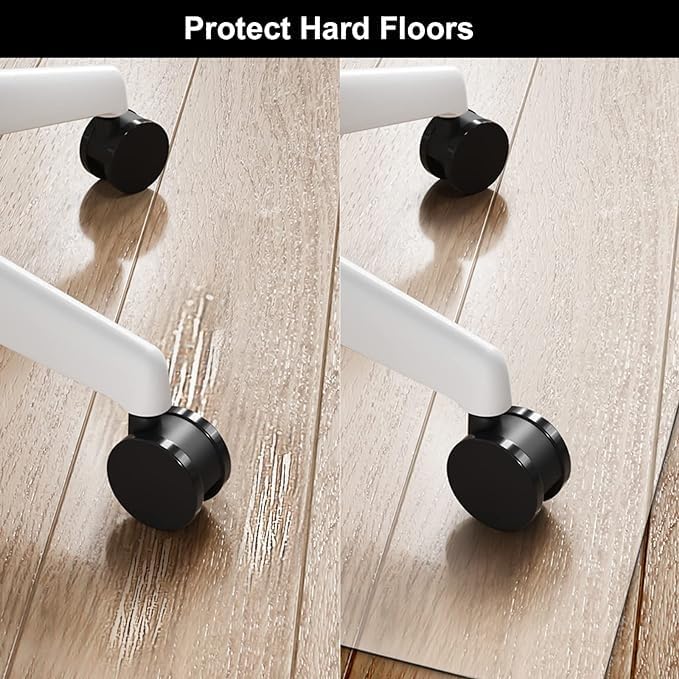 Kuyal Office Chair Mat for Hardwood Floor, 51'' x63'' Rectangle Transparent Desk Thick Durable Chair Mat for Rolling Chairs, Easy Glide, Floor-Protector