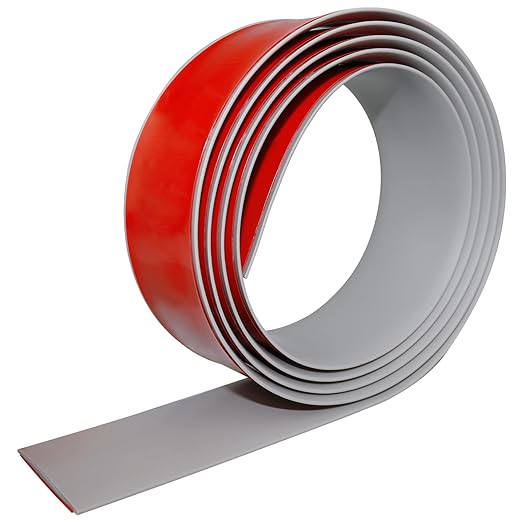 Floor Transition Strip Self Adhesive Floor Cover Strips Laminate 2" Wide Vinyl Flat Divider Transitions (5cm, 6.56Ft, Gray)