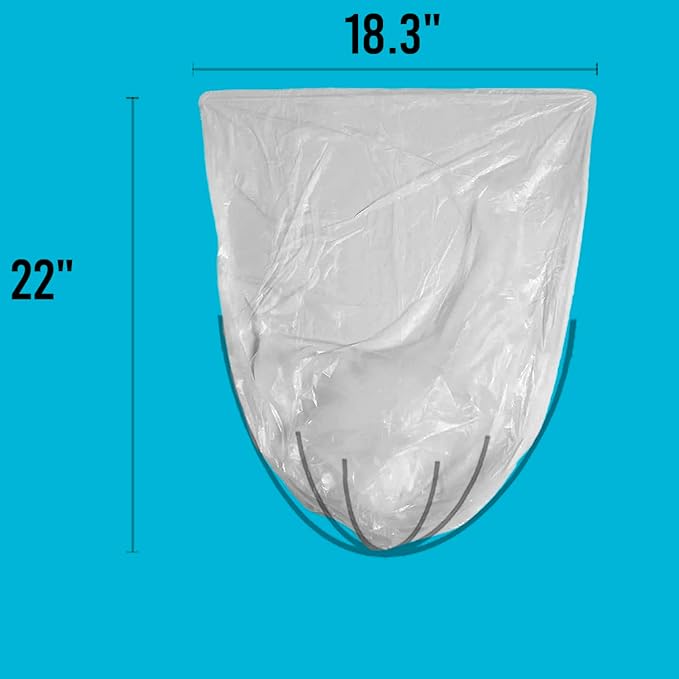 2-4 Gallon Trash Bags, 1000 Count Bulk Value Pack, Clear Plastic Recycling Bags, Small Multi-purpose Garbage Bags for Business Home Bathroom Kitchen Commercial and Industrial