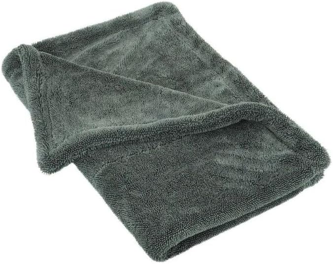 Ethos MAX 2000GSM XL Microfiber Drying Towel – 30×40 Super Absorbent Twisted Loop Towel for Cars and Auto Detailing