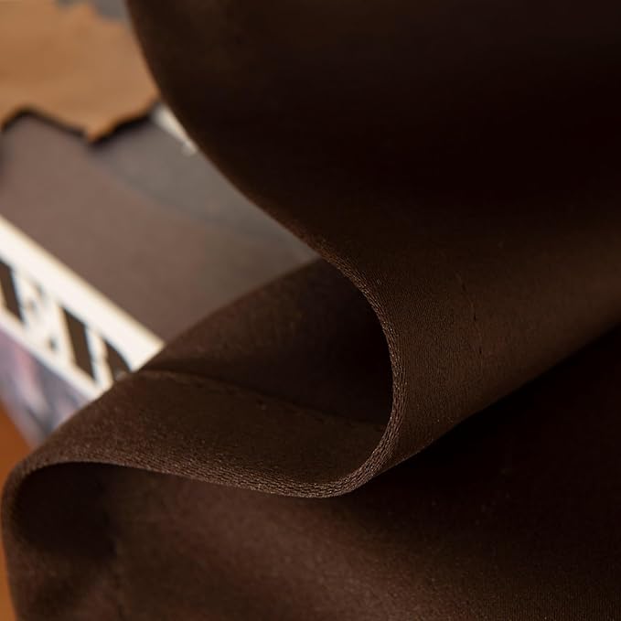 Pickluc Blackout Curtains 45 Inches Long 2 Panels, Room Darkening Tiers with Rod Pocket, Short Black Out Curtain for Small Window, 42" Wide and 45" Length, Set of Two, Chocolate Brown.