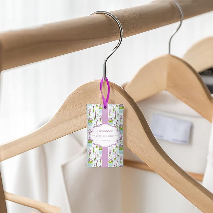 SCENTORINI Lavender Sachets for Drawers and Closets, Long-Lasting Sachets Bags, Pack of 14, Home Fragrance Sachet for Wardrobe, Closet, Drawer
