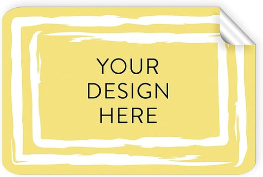 5-1000 Custom Vinyl Stickers - Upload Your own Image, Text, Design, Logo - Personalized Logo Labels for Handmade, Packaging, Bottle, Jars, Candle, Brand Stickers (Lemon Swirls, 4x2)
