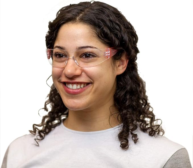 BISON LIFE Safety Glasses - Scratch Resistant Wrap Around Eyewear, Polycarbonate ANSI Z87.1 Impact Resistant Lens
