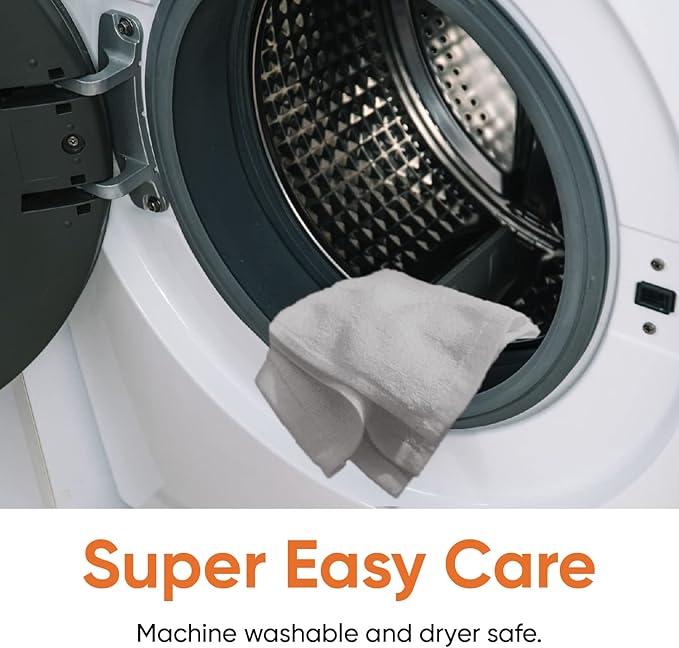 Superio Cotton Terry Washcloths Grey Towels 100% Cotton Cleaning Cloth 16" Rags Wash Clothes for Body and Face, Spa Towels, Multi Purpose (6, 12"x12")