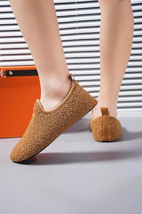 Adult Indoor House Slippers Socks Lightweight Non Slip Grip House Home Shoes for Women Men