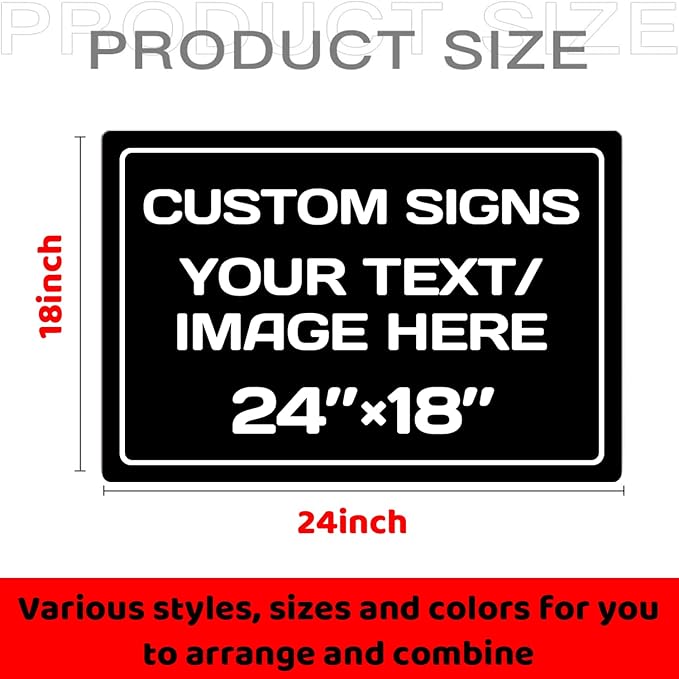 Personalized signs,Aluminum Weatherproof Metal Sign,Optional reflective or double-sided,Multiple Sizes Custom,Personalized Text And picture Here,Danger zone,garden,door, business