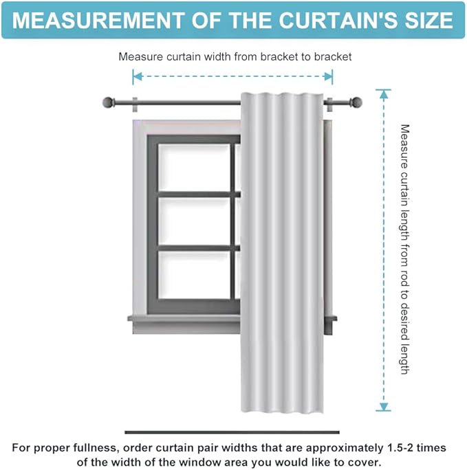 RYB HOME Blackout Grey Curtains - Thermal Insulated Window Treatments Long Panels, Back Tab Top, Privacy Curtains for Bedroom Dining, 42 Wide x 72 Long, Gray, Set of 2