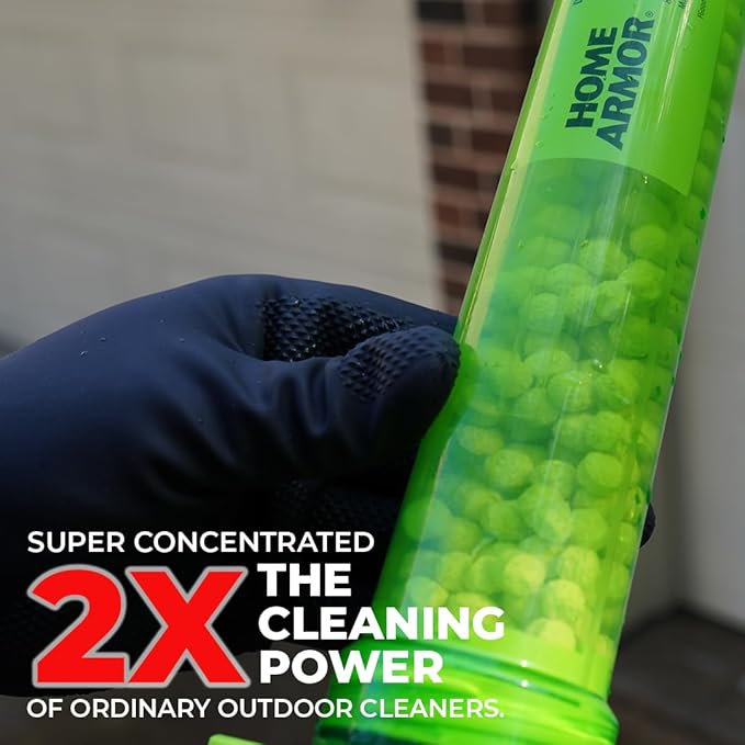 Home Armor Refill Cleaning Cartridge, 2 Pack, For Use with the Power Clean Wand, 2X Cleaning Power of Ordinary Outdoor Cleaners, Single Use Cartridge