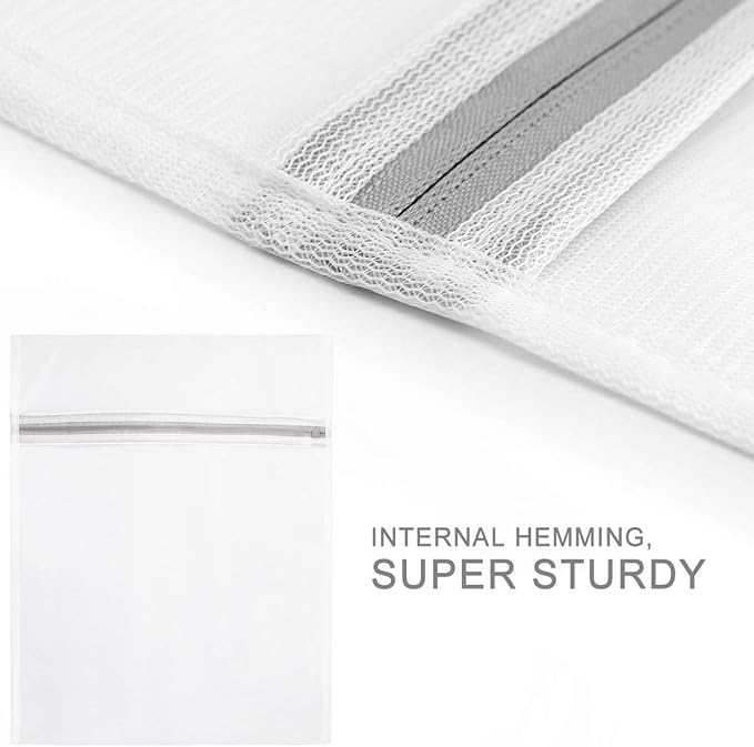 Muchfun 4Pcs Durable Fine Mesh Laundry Bags for Delicates 16 x 20 Inches (4, Large)