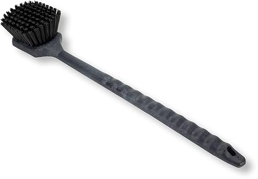 SPARTA 40501EC03 Plastic Large Scrub Brush, Kitchen Brush, Utility Brush With Long Handle For Cleaning, 20 Inches, Black, (Pack of 6)