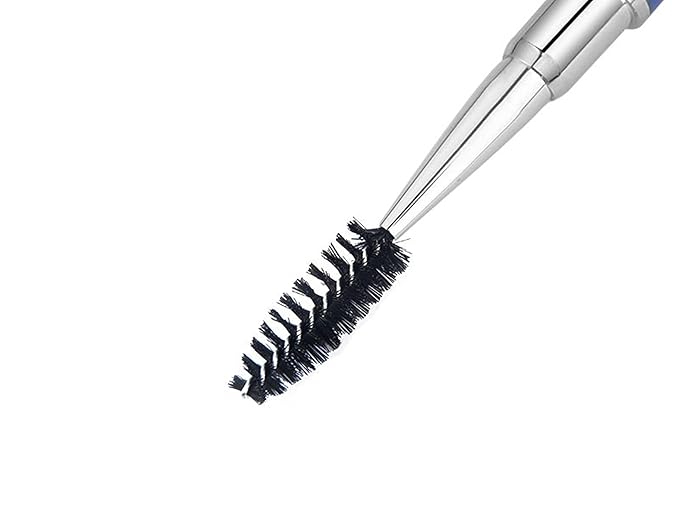 2PCS Mascara Brushes Eyebrow Eyelash Brushes Mascara Wands Spooly Applicators Eye Brushes Portable Cosmetic Brushes with Cap Spoolies Brushes for Eyelash Extensions and Eyebrows, Silver